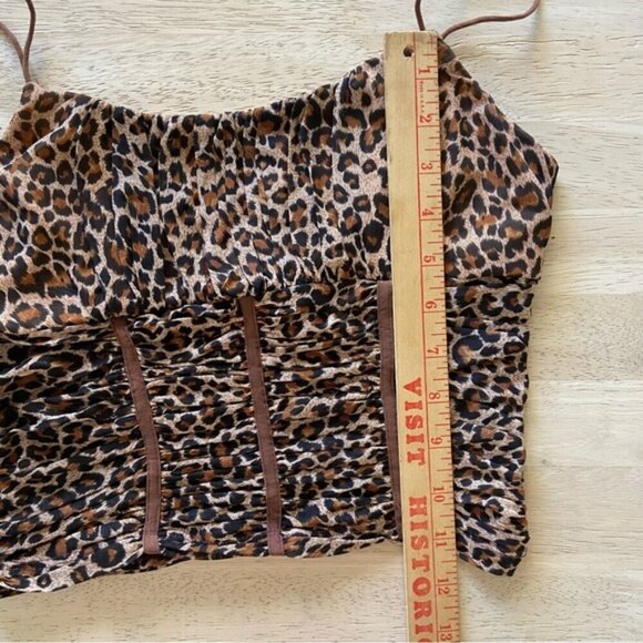 Princess Polly Zaylee Leopard Print Corset Top Women’s Size 4 - Picture 4 of 9